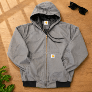 Carhartt Grey Jacket with Black Collar (1)