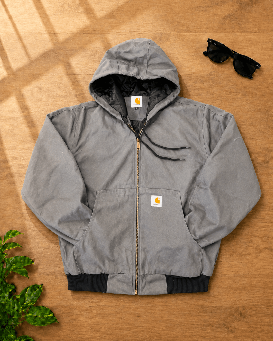 Carhartt Grey Jacket with Black Collar (1)